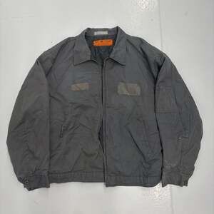 Vintage 70s Red Kap Grey Canvas Workwear Mechanics Jacket